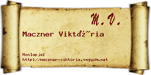 Maczner Viktória névjegykártya