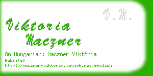 viktoria maczner business card